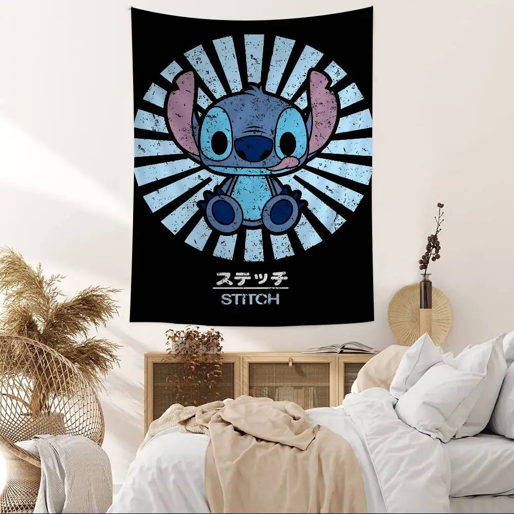 Stitch Wall Hanging - Rays on Black Background
