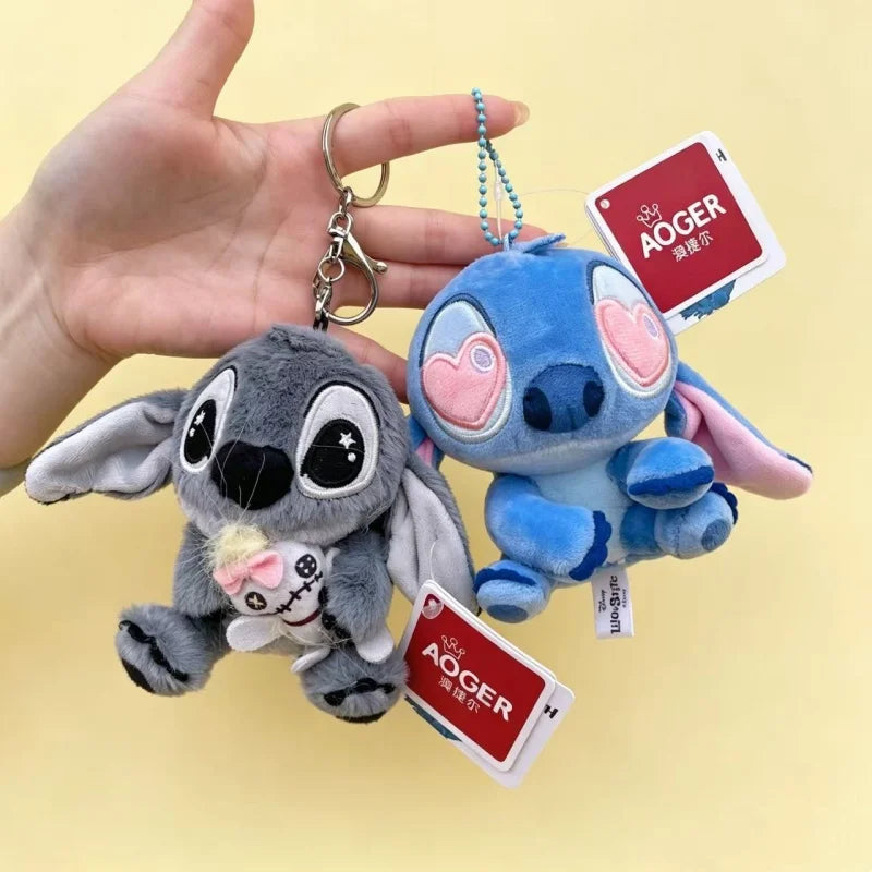 Porte-clés Peluche Stitch Yeux en Cœur