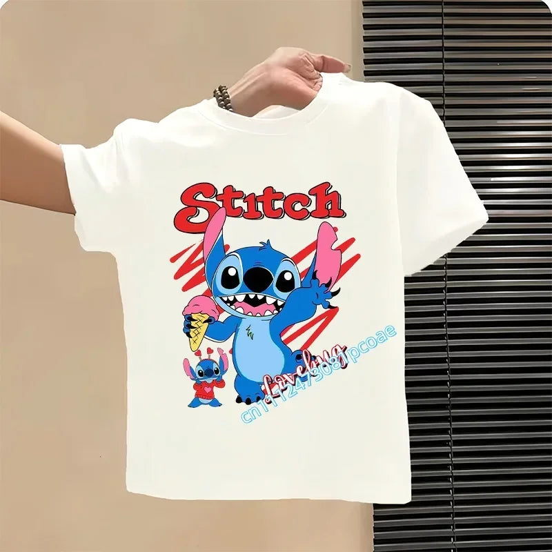 T-shirt Stitch Blanc Glace