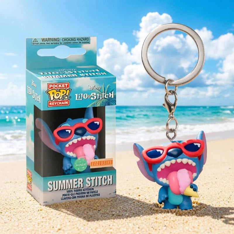 Porte-clés Figurine Stitch Lunettes Rouges et Glace