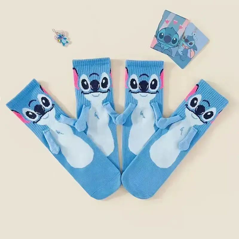 Lot de 2 paires de chaussettes Stitch - Bleues