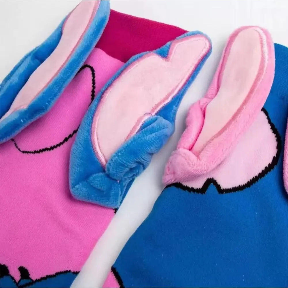 Chaussettes Stitch - Bleues à Oreilles en Relief