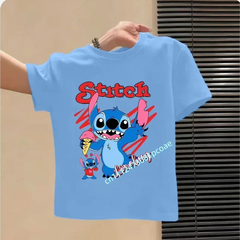 T-shirt Stitch Bleu Glace