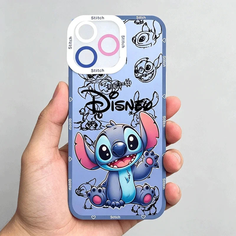 Coque Samsung Stitch - Souriant sur Fond de Croquis
