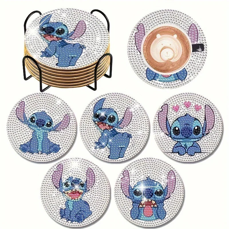Kit de 8 dessous de verre diamant Stitch - Escapades Colorées