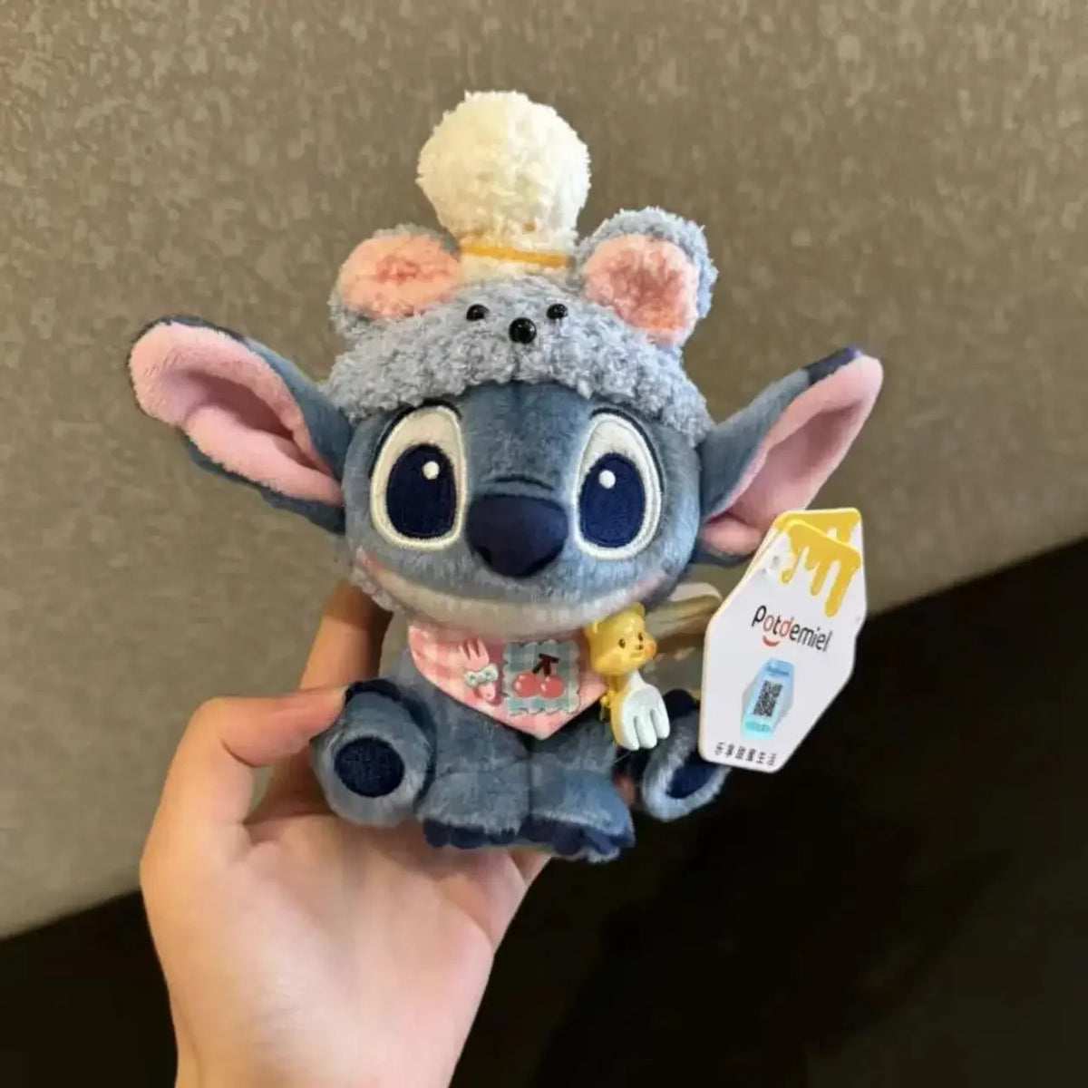 Bijou de sac peluche Stitch - Bonnet Souris à Pompon