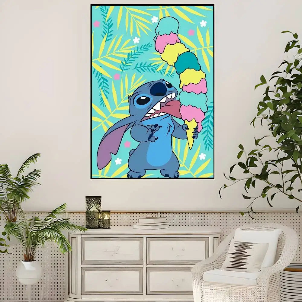 Affiche Stitch - Glace Géante Multicolore