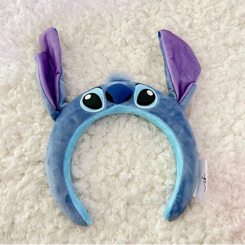 Serre-tête peluche Stitch Bleu à Grandes Oreilles