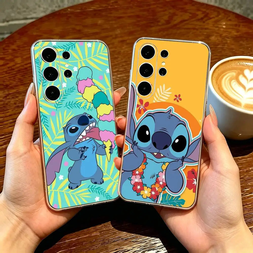 Coque Samsung Stitch - Couronne de Fleurs