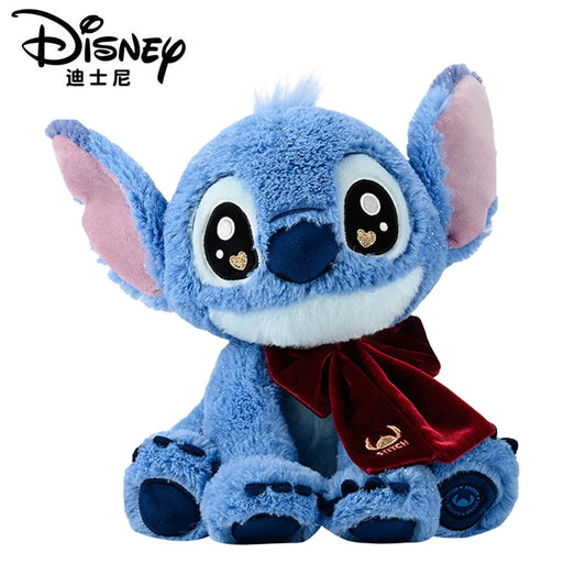 Peluche Stitch - Nœud Bordeaux