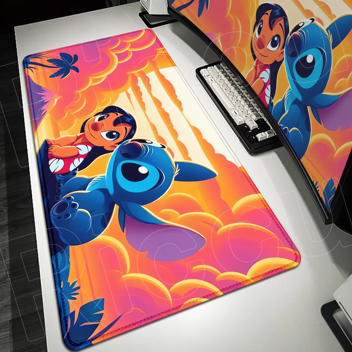 Tapis de souris Lilo et Stitch - Ciel Orange
