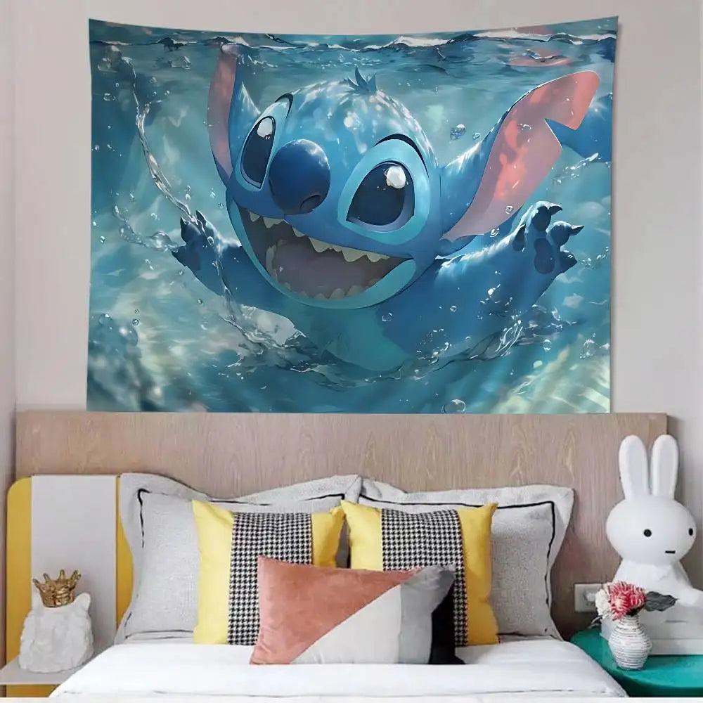 Tenture murale Stitch - Baignade