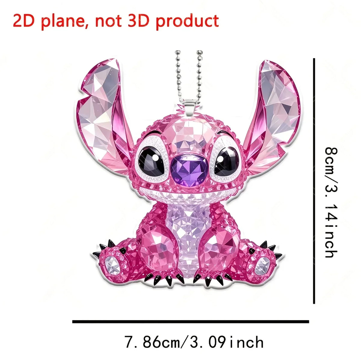 Porte-clés Stitch Bleu à Facettes