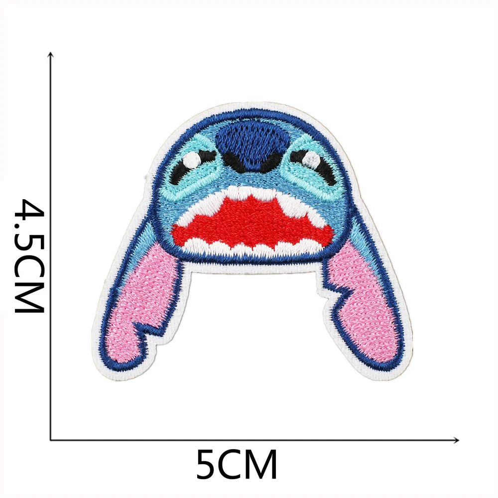 Écusson tête de Stitch - Bouche Ouverte