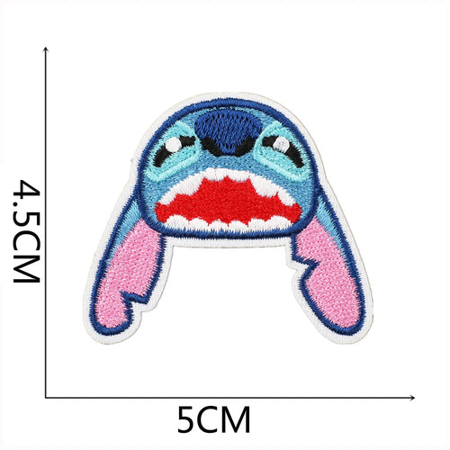 Écusson tête de Stitch - Bouche Ouverte