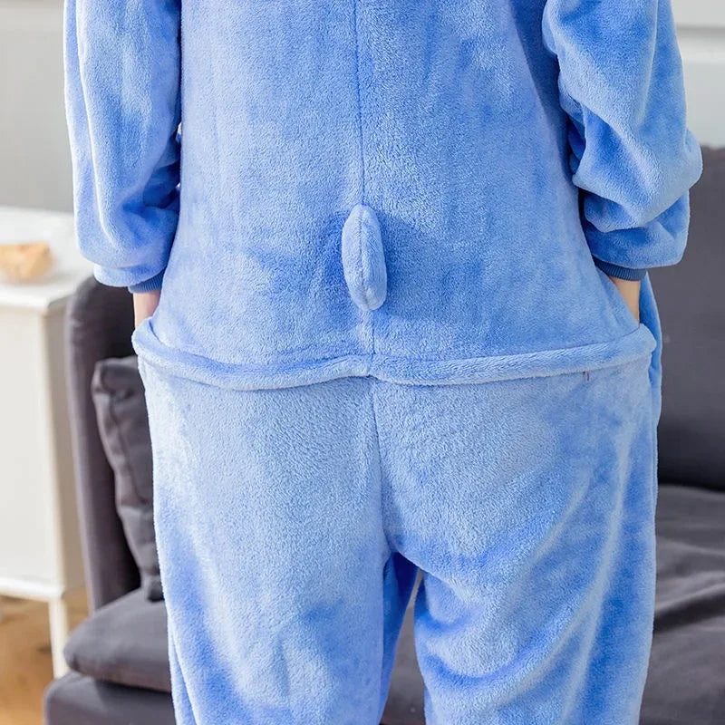 Combinaison Stitch - Bleue avec Visage sur la Capuche