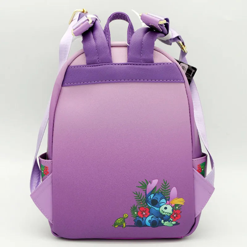 Sac à dos Stitch - Lecture en Violet avec Poupée