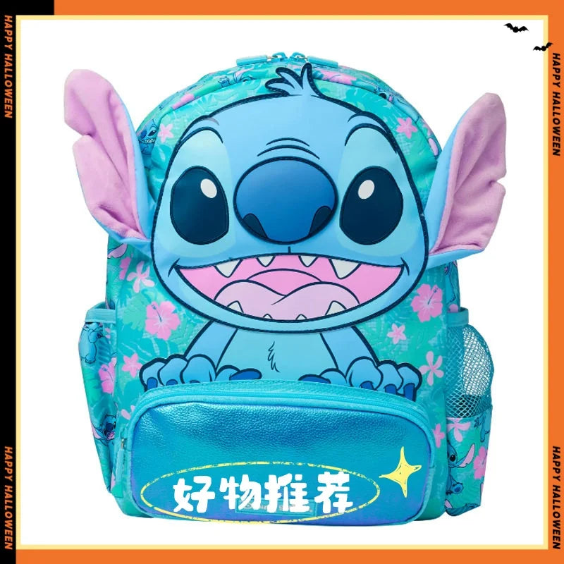 Sac à dos Stitch - Grand Sourire sur Fond Turquoise