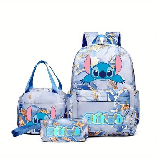 Ensemble sac à dos Stitch - Accoudé Marbré Bleu Foncé