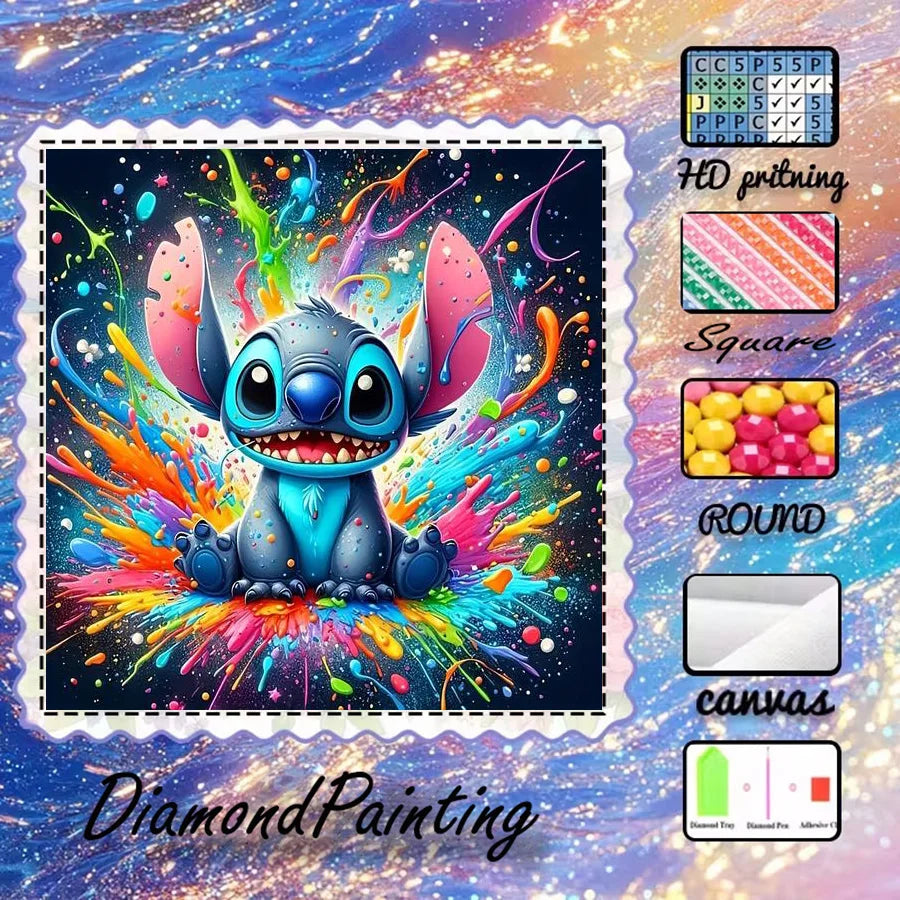 Broderie diamant Stitch - Éclaboussures à Diamants Carrés Fairy Dust