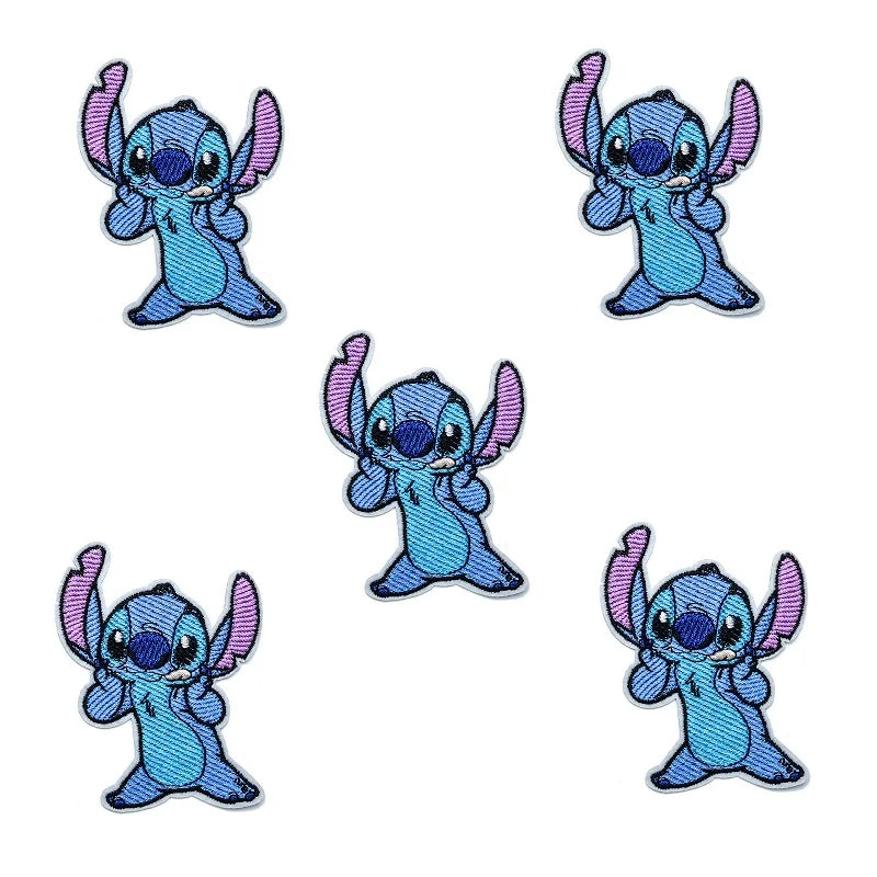 Lot de 5 écussons Stitch - Debout