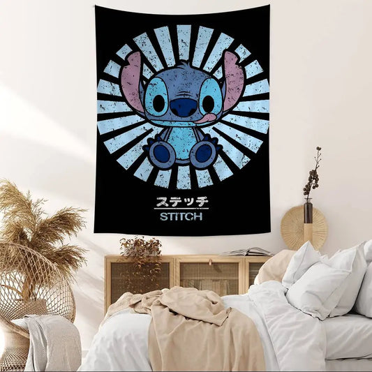 Tenture murale Stitch - Rayons sur Fond Noir