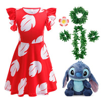 Robe avec Peluche Stitch et Fleur