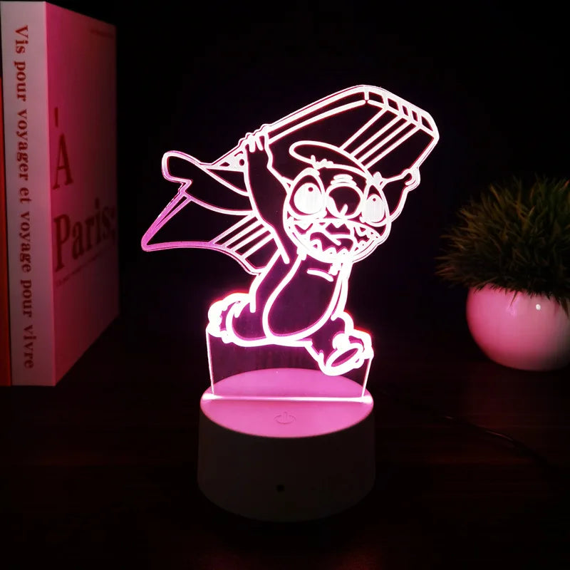 Lampe LED Stitch - Valise au Dessus de la Tête