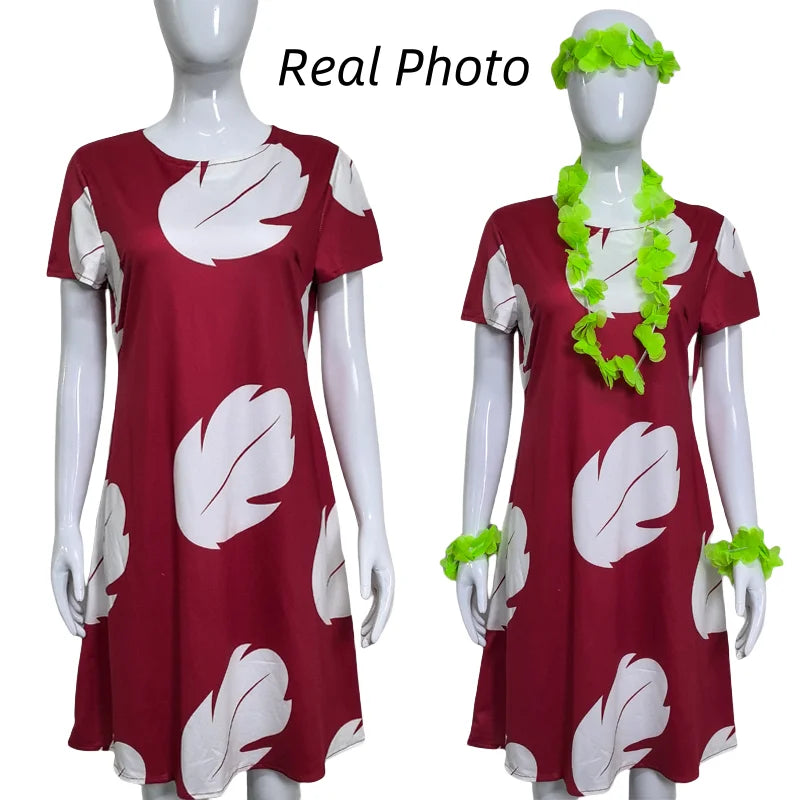 Déguisement Lilo - Robe et Deux Fleurs