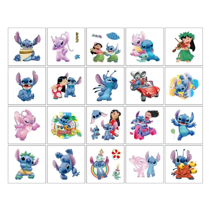Lot de 60 tatouages temporaires Lilo et Stitch - Personnages et Costumes