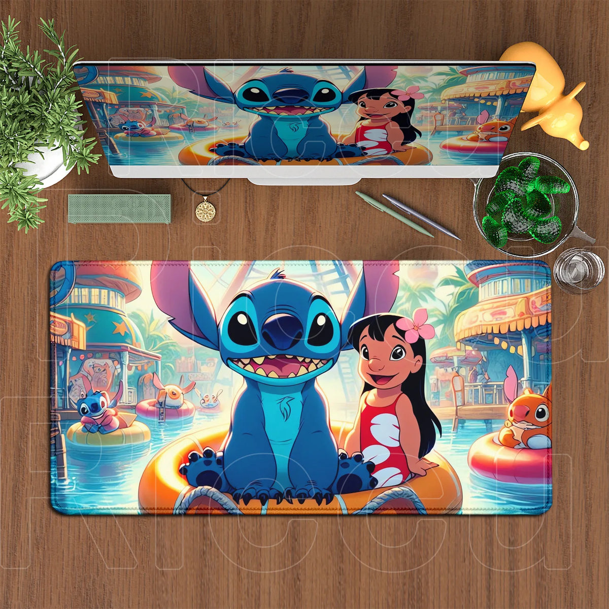 Tapis de souris Lilo et Stitch - Parc Aquatique