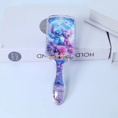Brosse à cheveux Stitch - Duo Bleu et Rose parmi les Roses