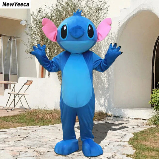 Costume mascotte Stitch - Bleu Roi et Oreilles Roses