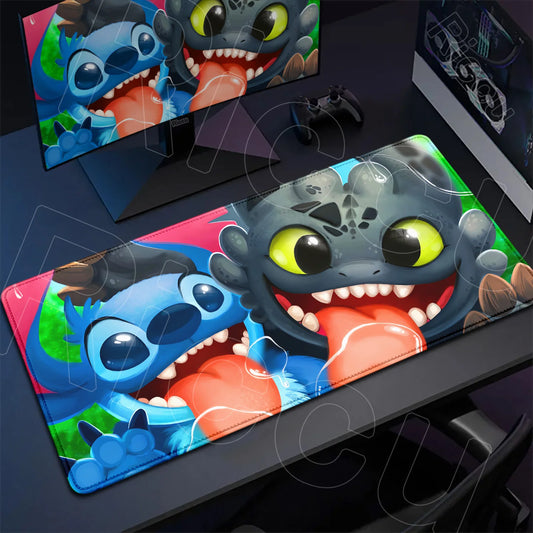 Tapis de souris Stitch et Krokmou - Langues Tirées