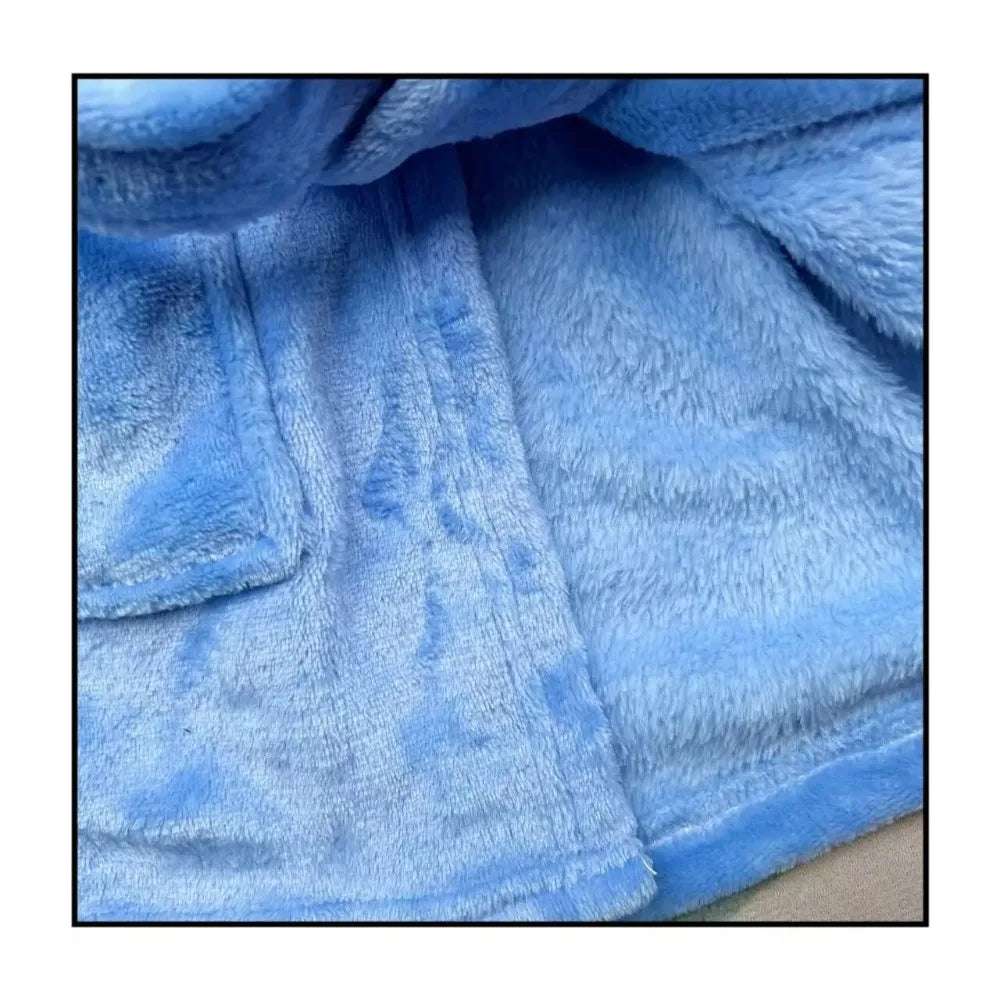 Stitch Children's Hooded Dressing Gown - Blue