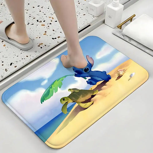Tapis Stitch - Tortues sur la Plage