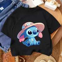 Stitch Noir Au Chapeau Fleuri