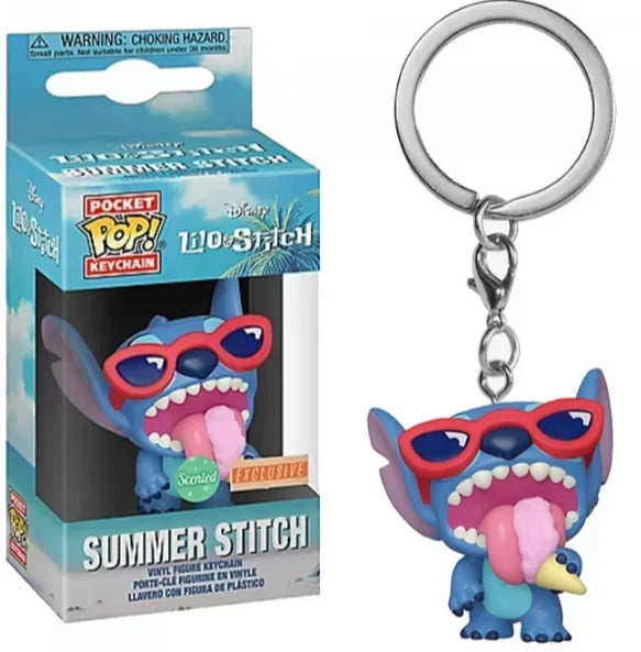 Porte-clés Figurine Stitch Lunettes Rouges et Glace