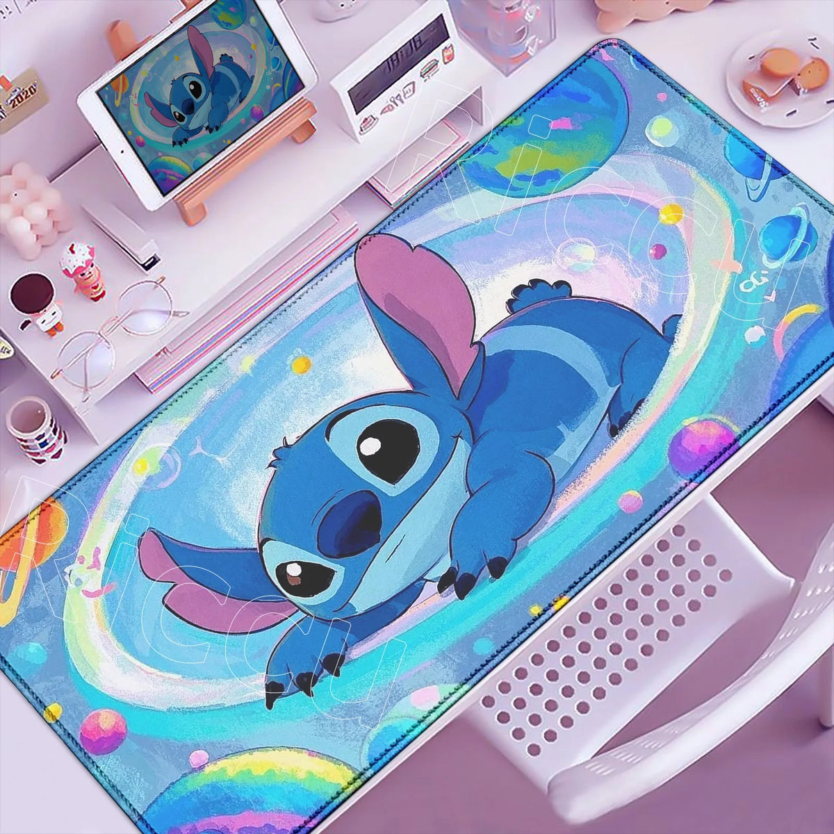 Tapis de souris Stitch - Vagues Bleues 2 Mm