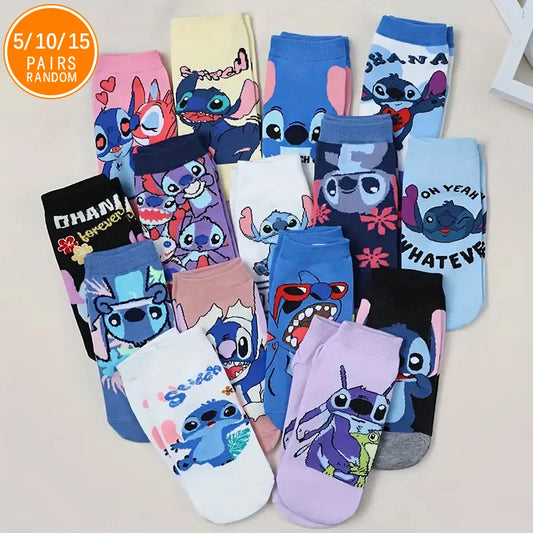 Chaussettes Stitch - Lots Aléatoires de 5 à 15 Paires