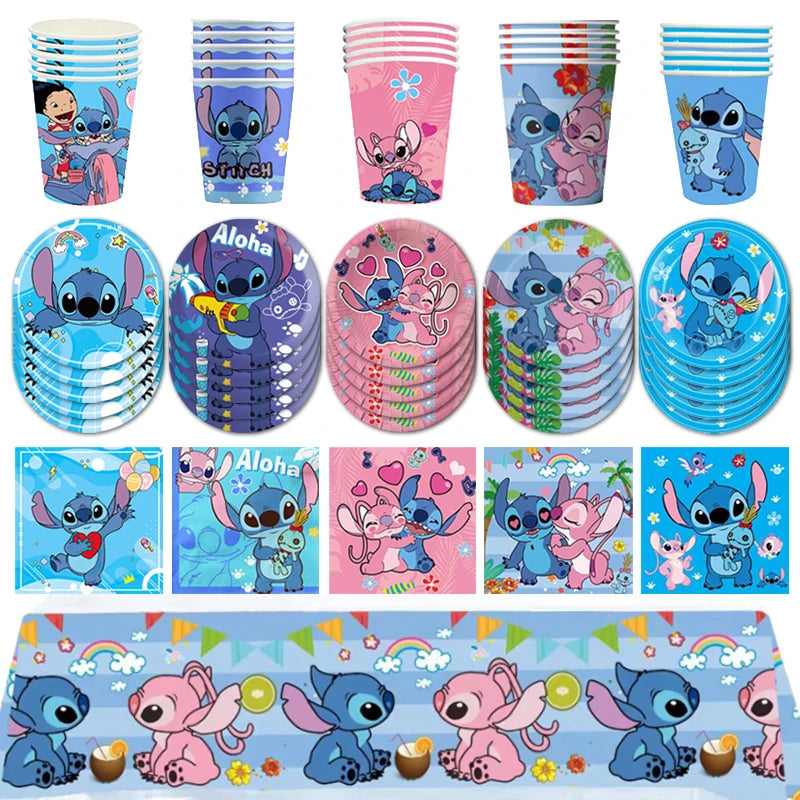 Lot de 20 serviettes Stitch et Angel - Aloha