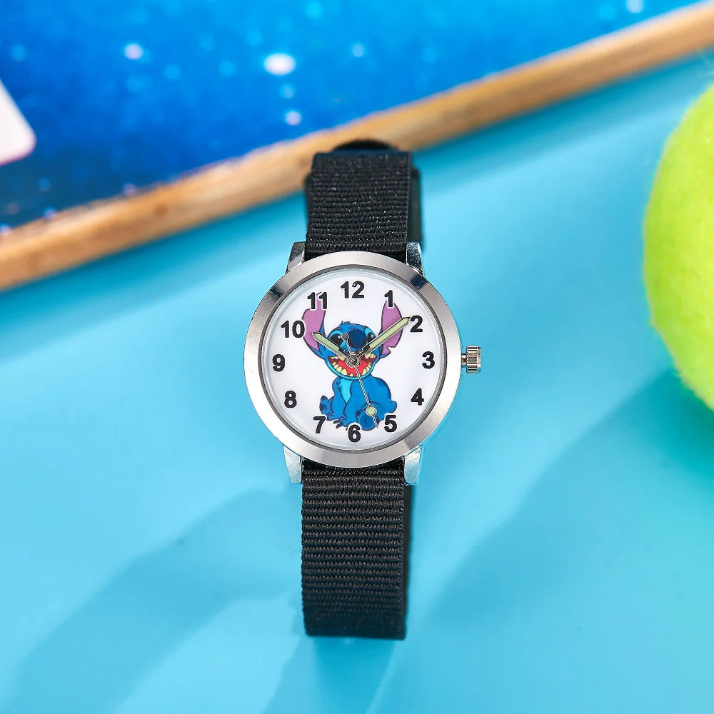 Montre Stitch - Bracelet Noir