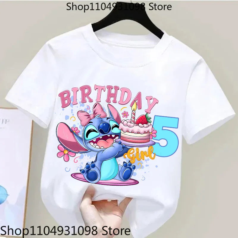 T-shirt Stitch Anniversaire Chiffre 5