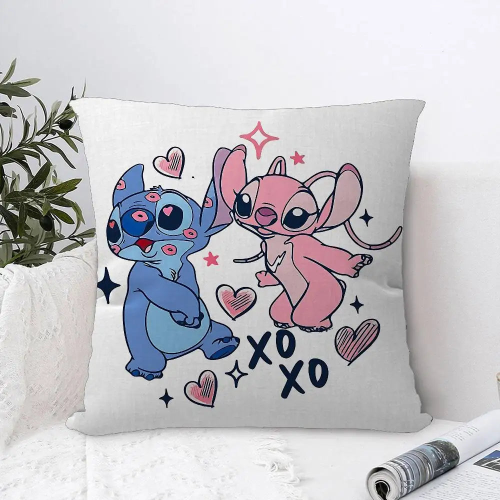 Housse de coussin Stitch et Angel - XOXO