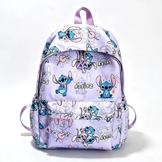 Sac à dos Stitch et Angel - Violet et Motifs Variés