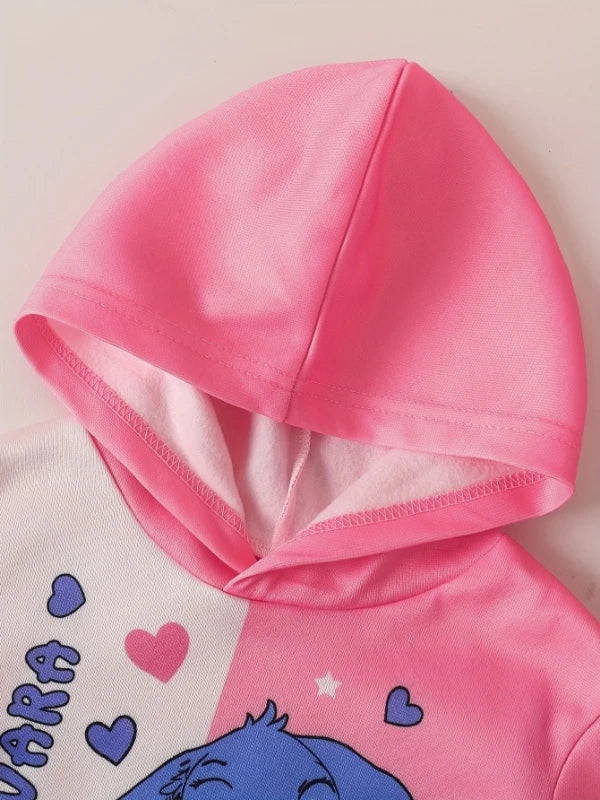 Ensemble bébé Stitch - Sweat à Capuche et Pantalon Roses