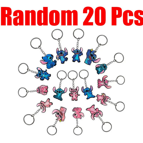 Lot de 20 porte-clés Stitch et Angel Aléatoires