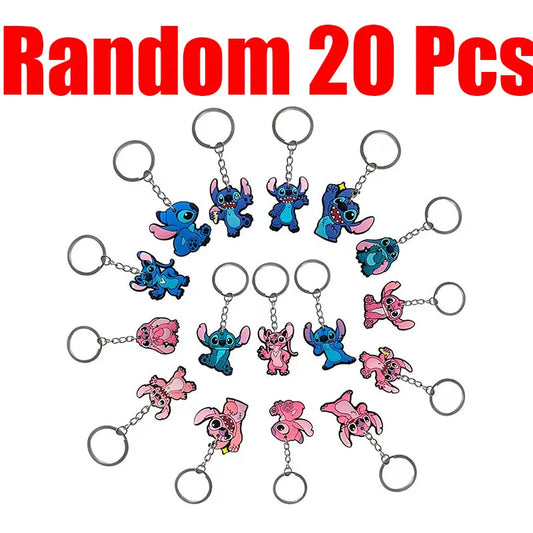 Lot de 20 porte-clés Stitch et Angel Aléatoires