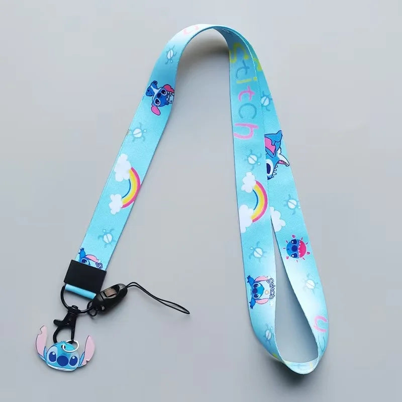 Tour de cou Stitch - Bleu avec Arcs Colorés