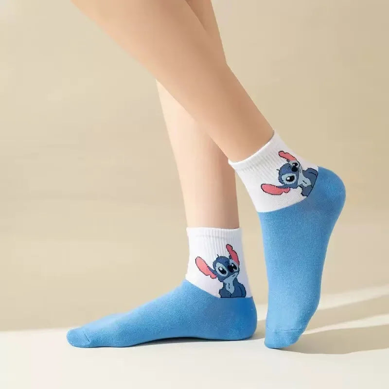 Lot de 5 paires de chaussettes Stitch - Assortiment Bleu